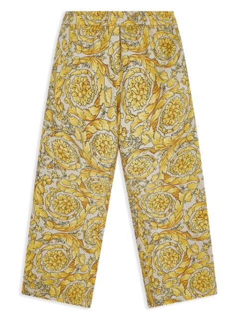 Versace Kids Barocco-print straight-leg trousers