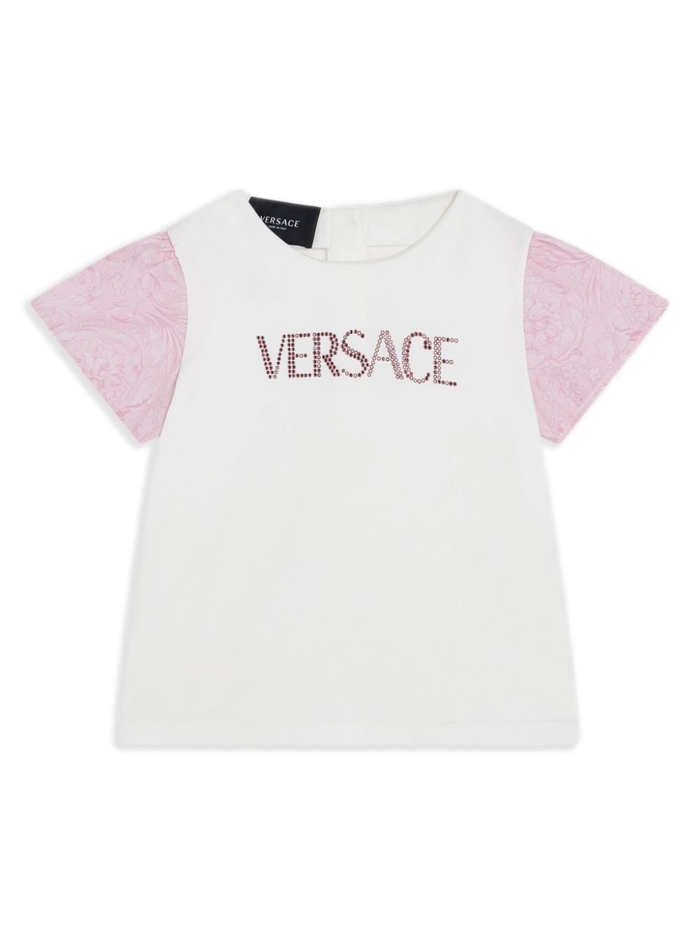 Versace Kids crystal-embellished cotton T-shirt Wit