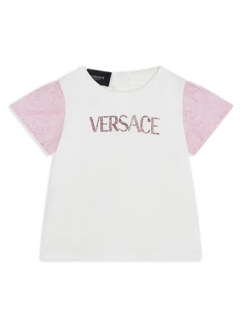 Versace Kids crystal-embellished cotton T-shirt