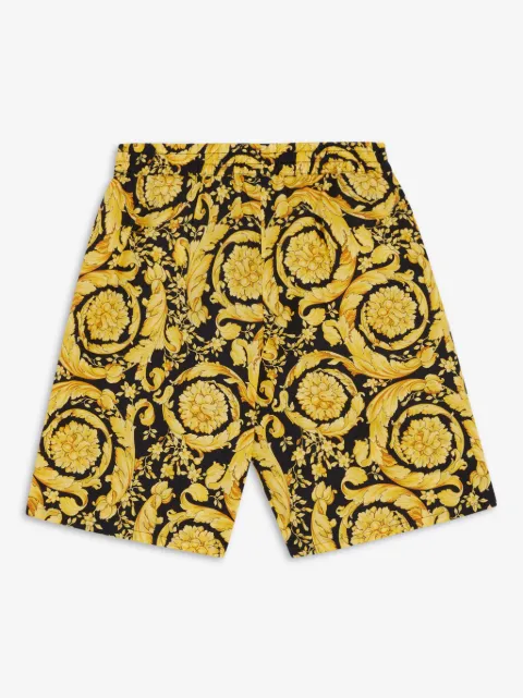 Versace Kids Barocco-print cotton shorts