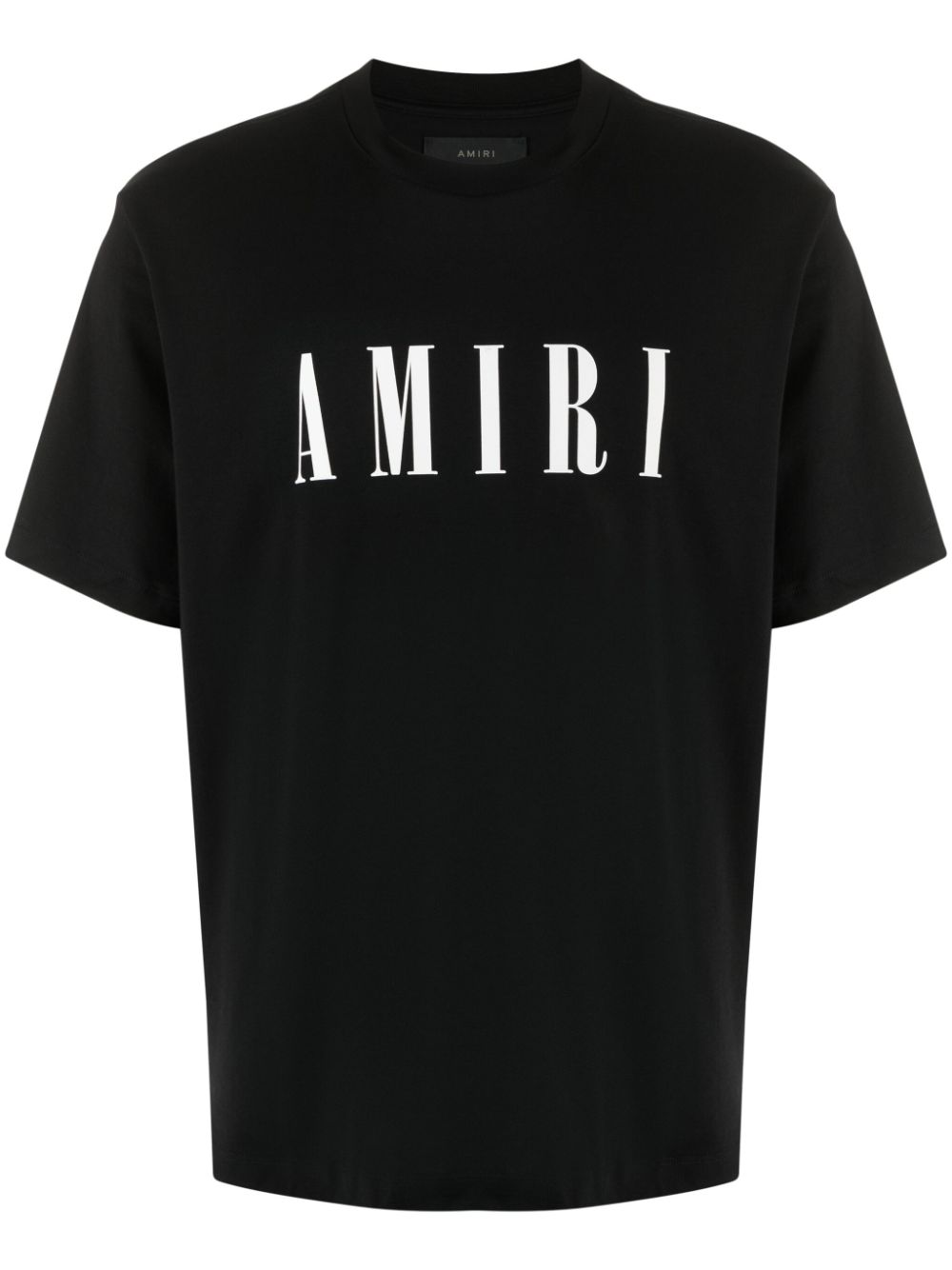 Shop Amiri Logo-print Cotton T-shirt In Black