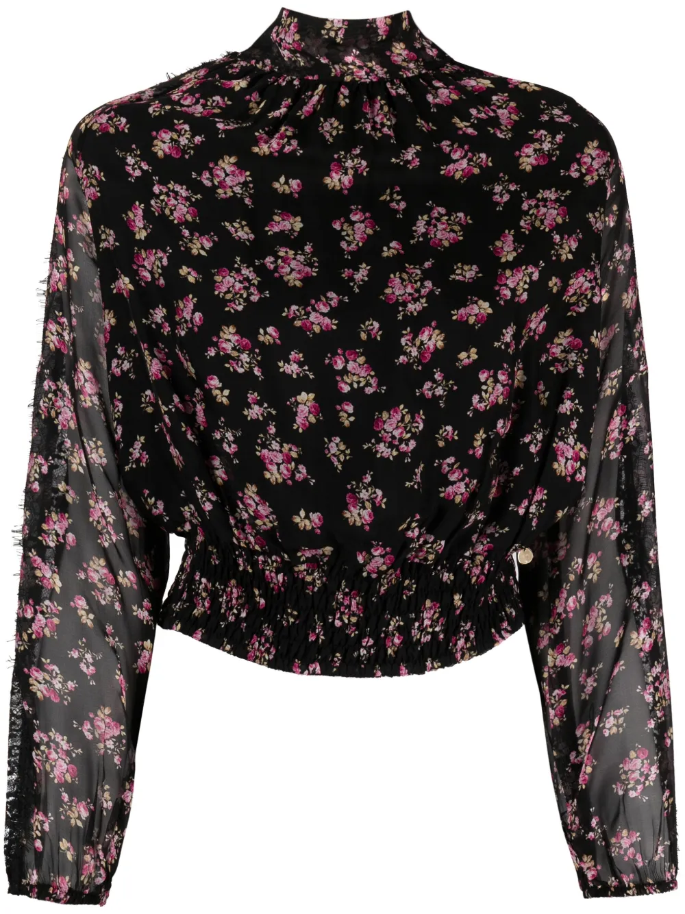 Liu •jo Bluse Mit Blumen-print In Black