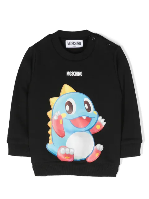 Moschino Kids cartoon-print cotton sweatshirt