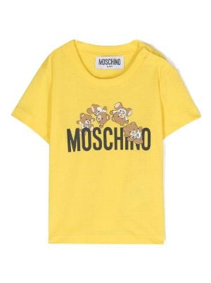 限定品人気MOSCHINO KIDS ロゴTEDDYTシャツ　白　12Y Tシャツ/カットソー