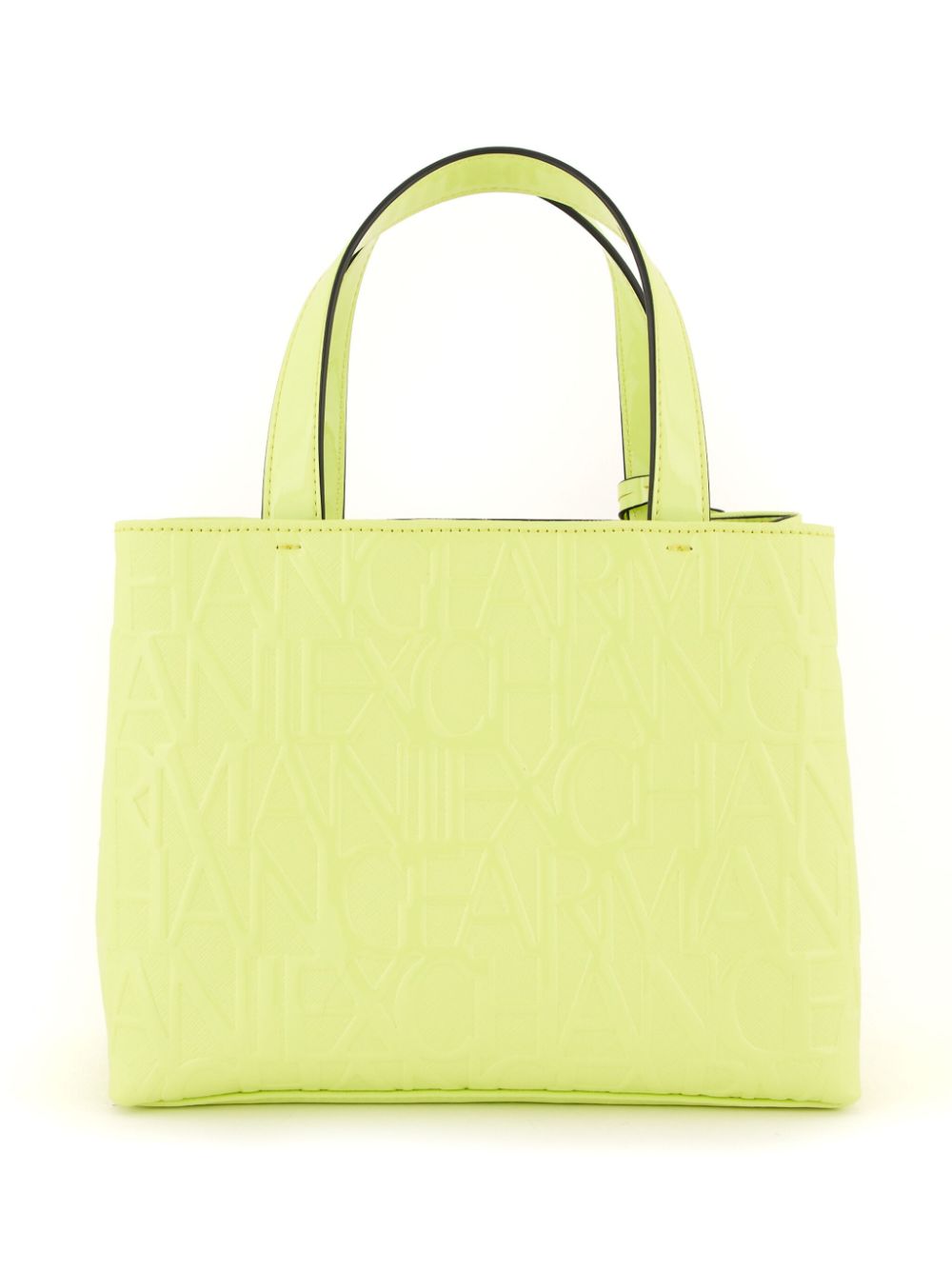 Shop Armani Exchange Logo-embossed Tote Bag In Green