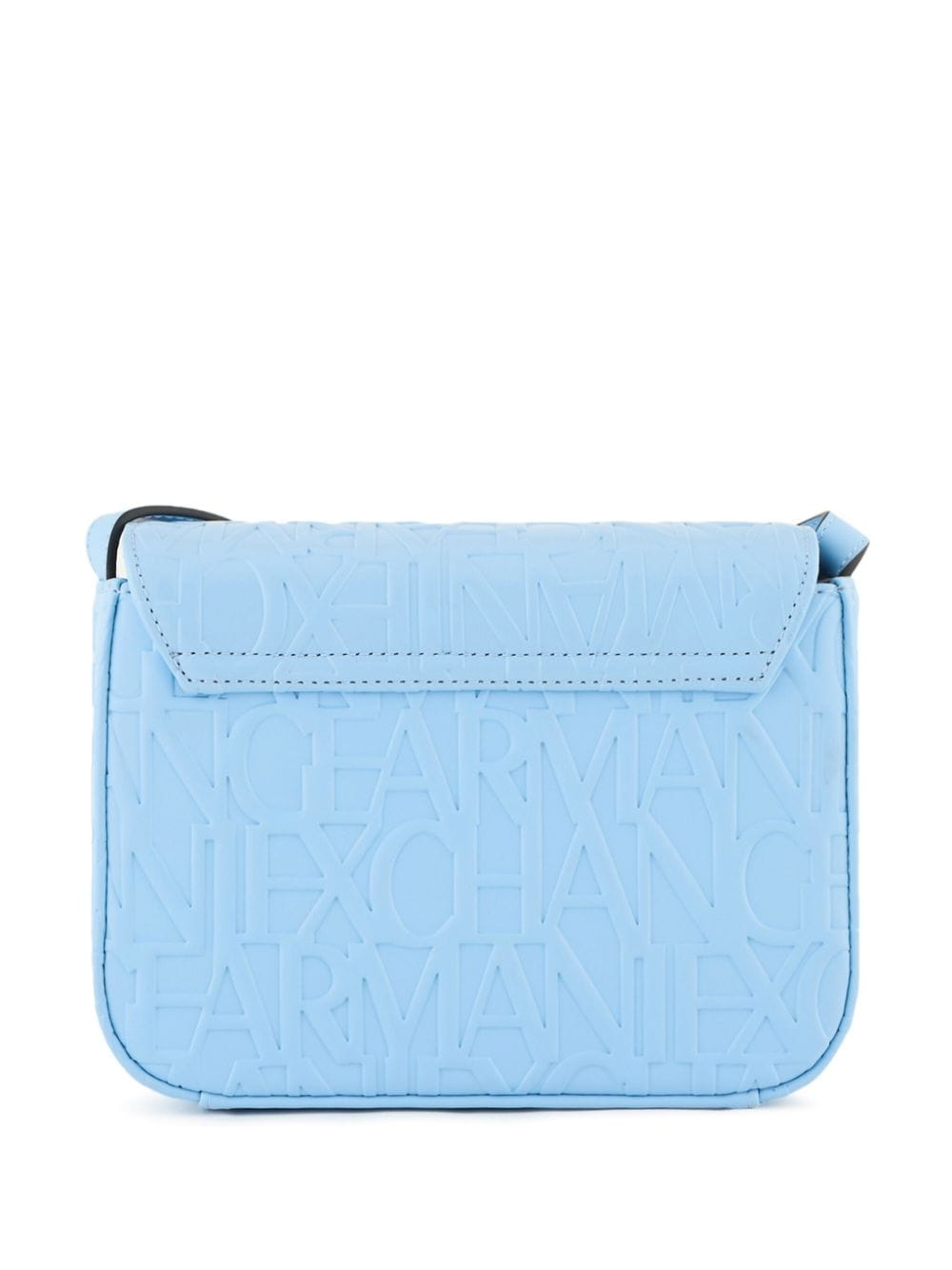 Shop Armani Exchange Logo-embossed Crossbody Bag In Blue