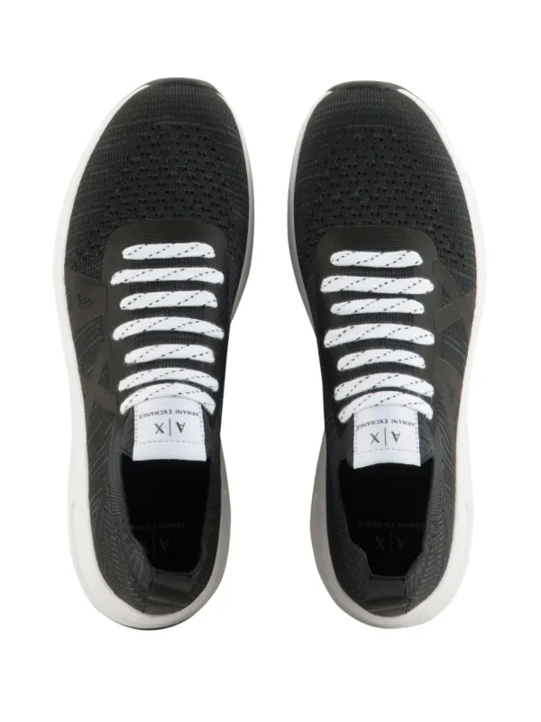 Armani Exchange logo-jacquard Knitted Sneakers - Farfetch