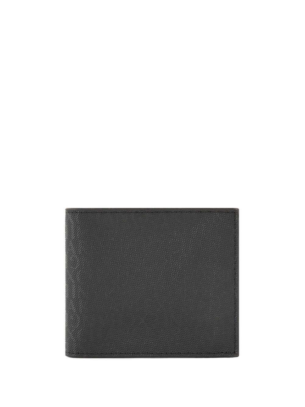 Armani Exchange Logo-print Coated Wallet In Black