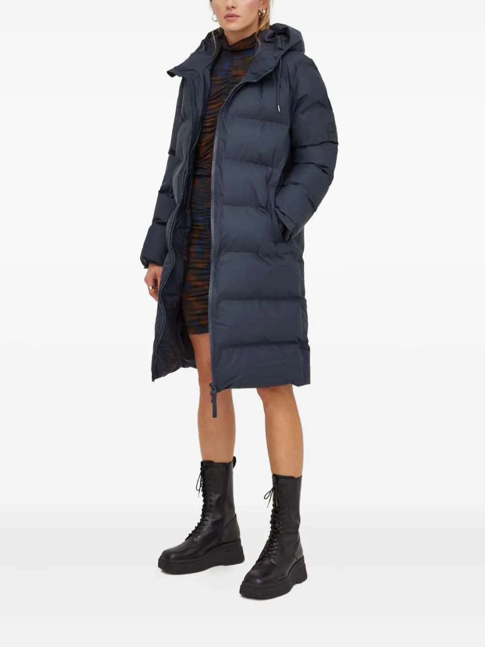 Rains Alta gewatteerd jack met capuchon Blauw