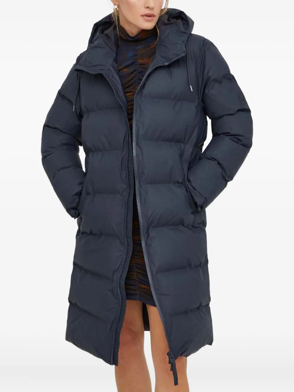 Rains Alta gewatteerd jack met capuchon Blauw