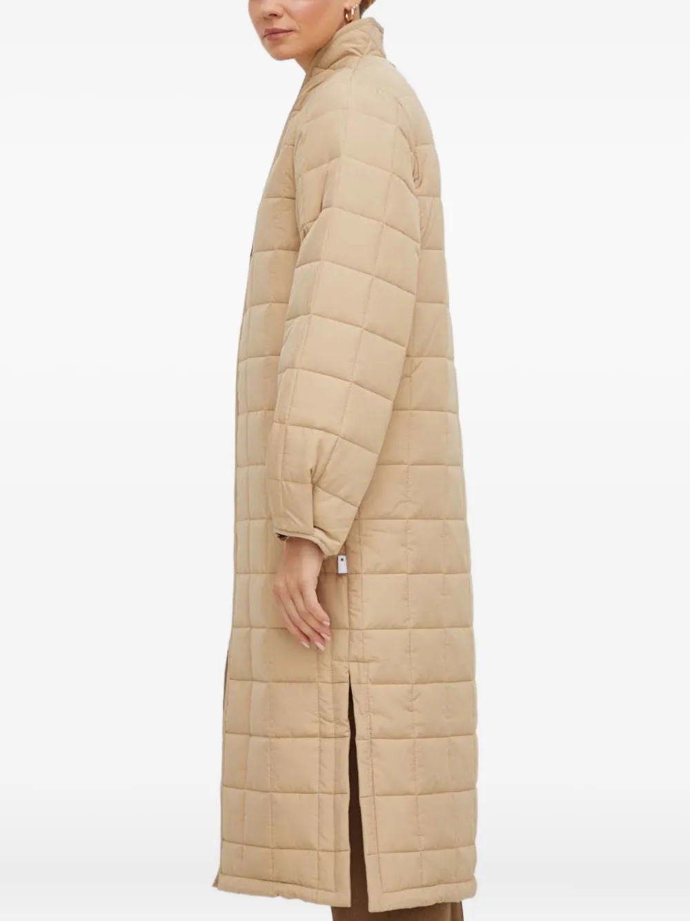 Rains Long-sleeve Quilted Jacket In Neutral