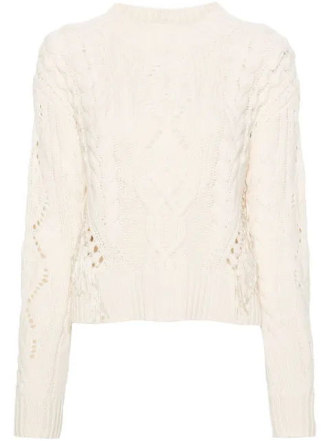Vince cable-knit merino-blend jumper
