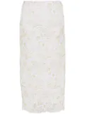 Fabiana Filippi embroidered open-knit skirt - Neutrals