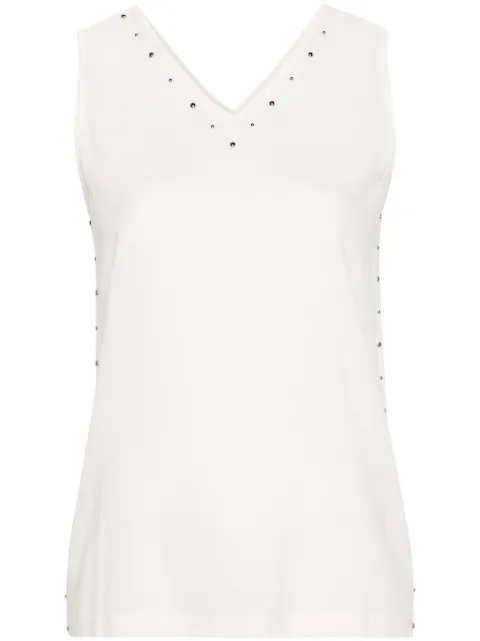 Fabiana Filippi studed V-neck crepe blouse