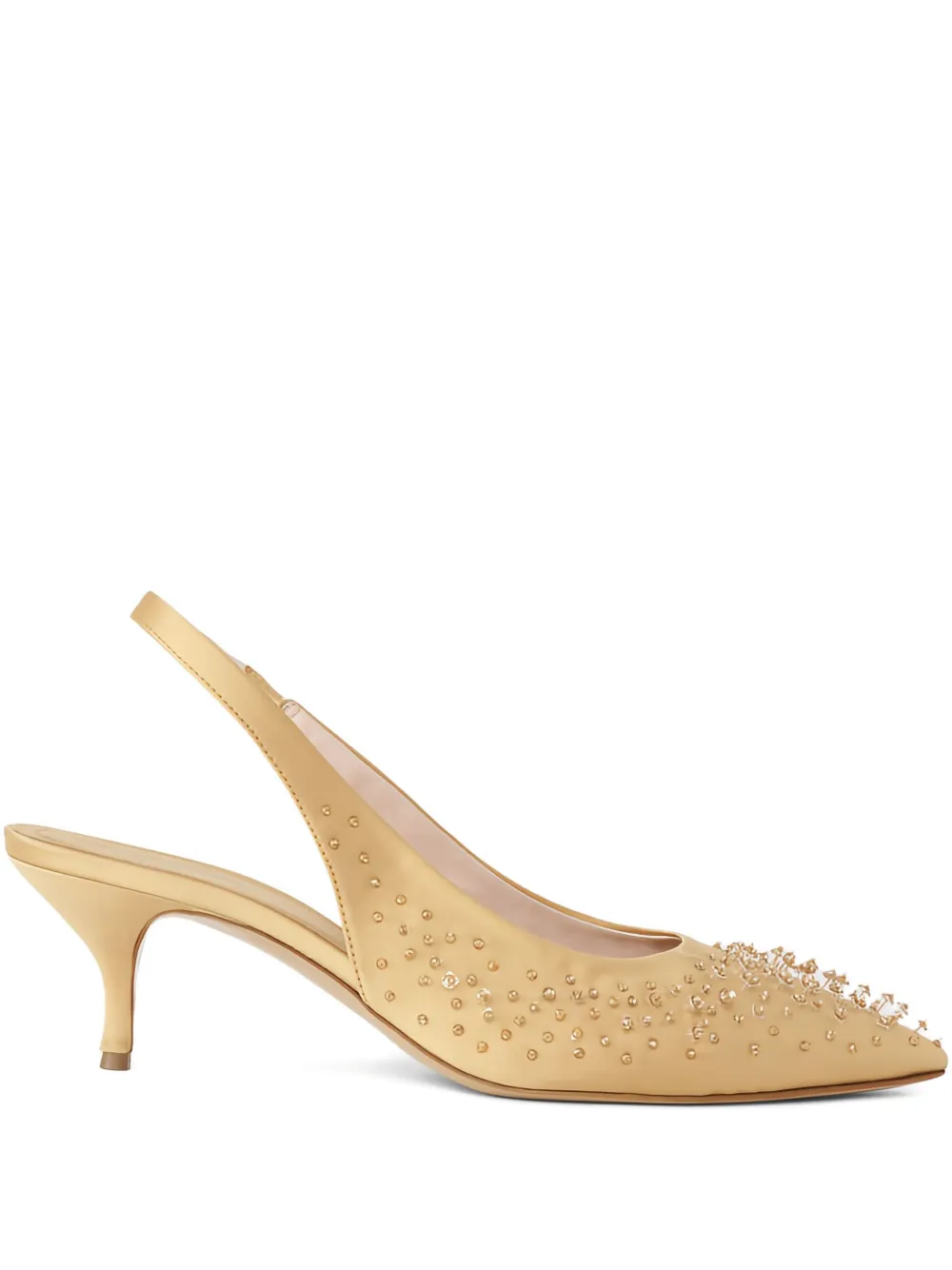 Fabiana Filippi beaded slingback pumps Geel