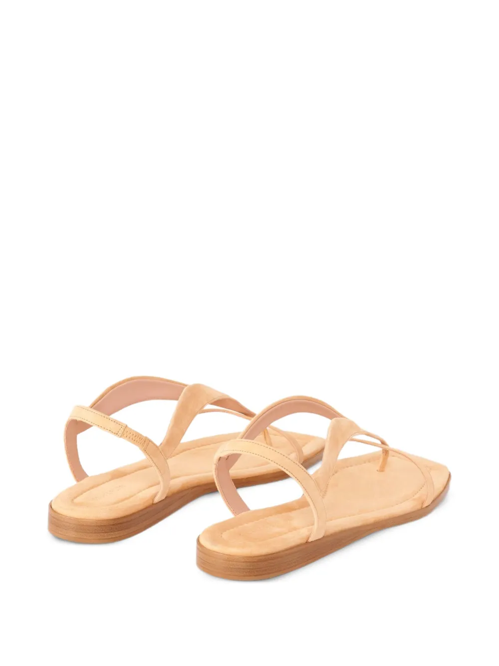 Fabiana Filippi Leather Flat Sandals In Brown