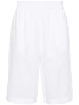 ショートパンツ FABIANA FILIPPI Women Shorts  Burmudas PAD265F291D623 2196 Fabiana Filippi Pinstripe linen-blend Shorts | White | FARFETCH