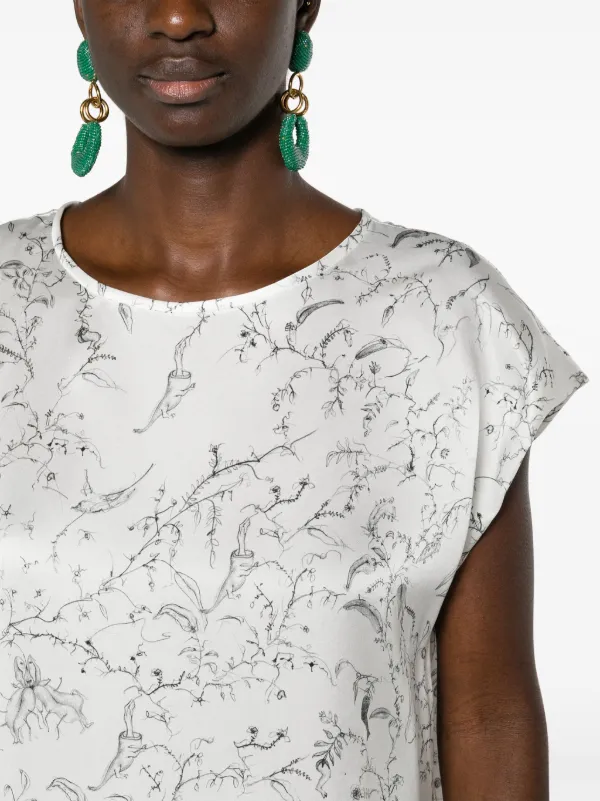 Fabiana Filippi Fabula シルクブラウス | ホワイト | FARFETCH JP