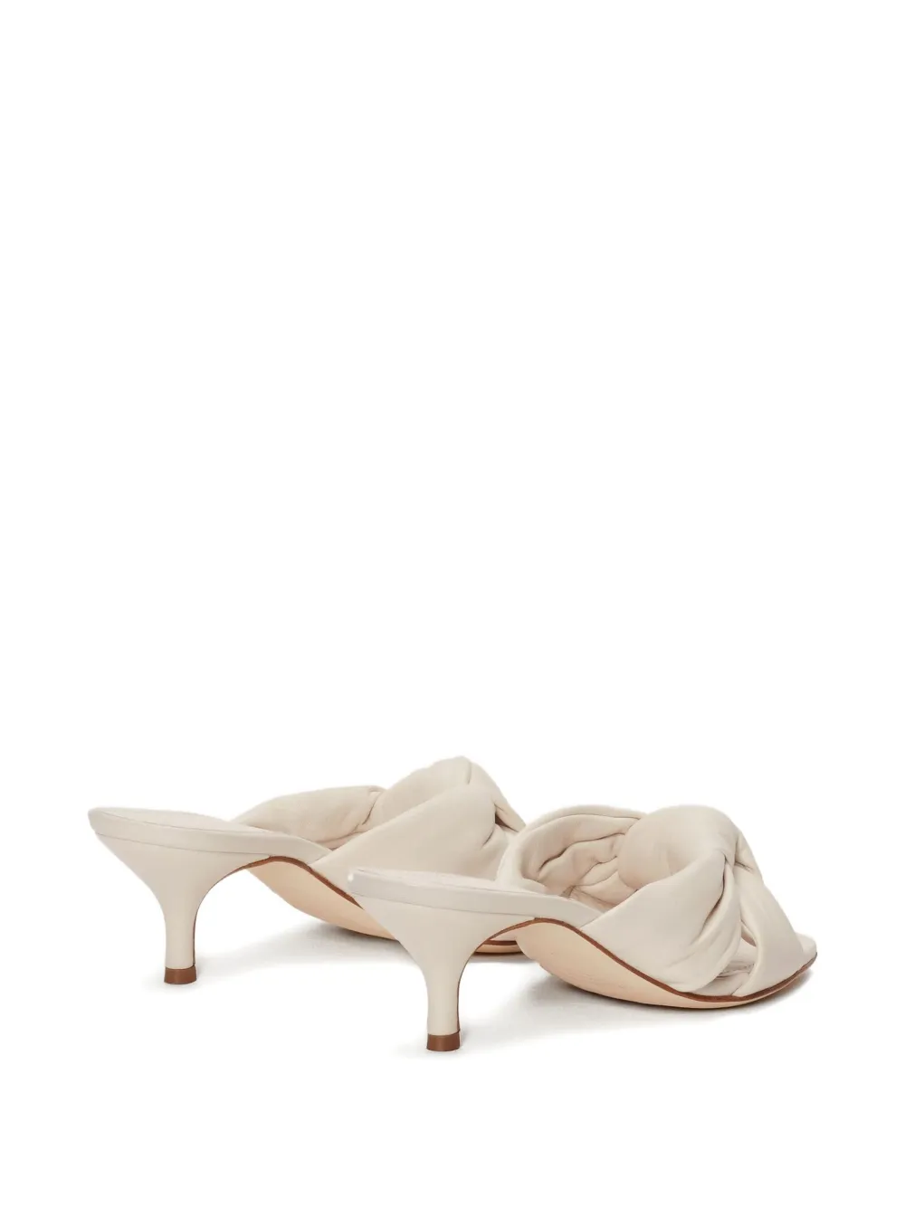 Fabiana Filippi Knot-detail Leather Sandals In Neutral