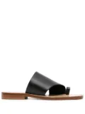 Fabiana Filippi toe-strap leather slides - Black