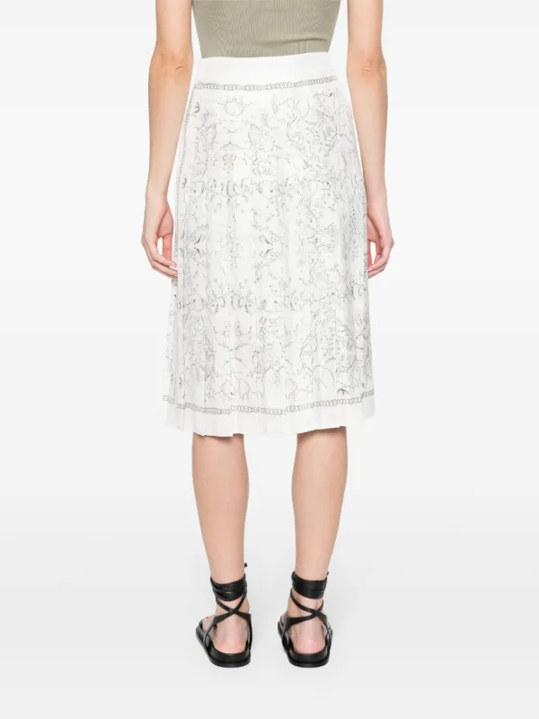 【FABIANA FILIPPI】WHITE SILK SKIRT Fabiana Filippi Skirt Cotton/Silk White Size M | eBay