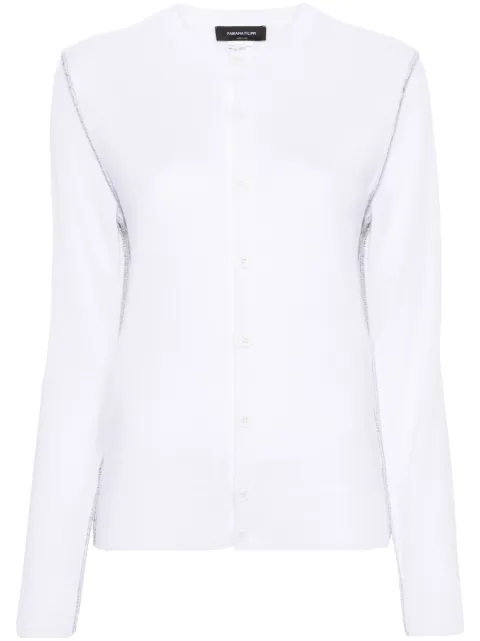 Fabiana Filippi exposed-seam fine wool cardigan