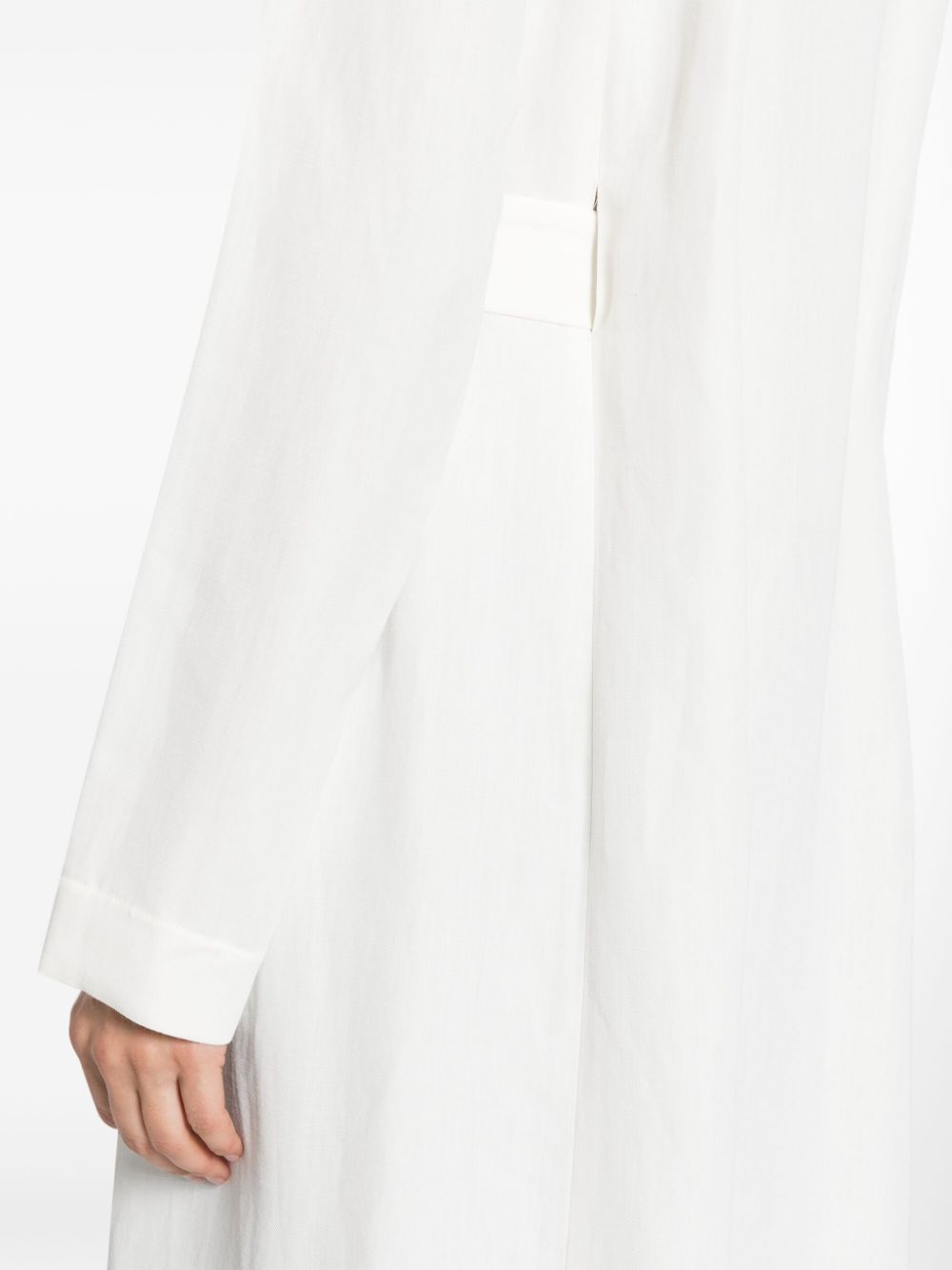 Shop Fabiana Filippi Spread-collar Belted Coat In White