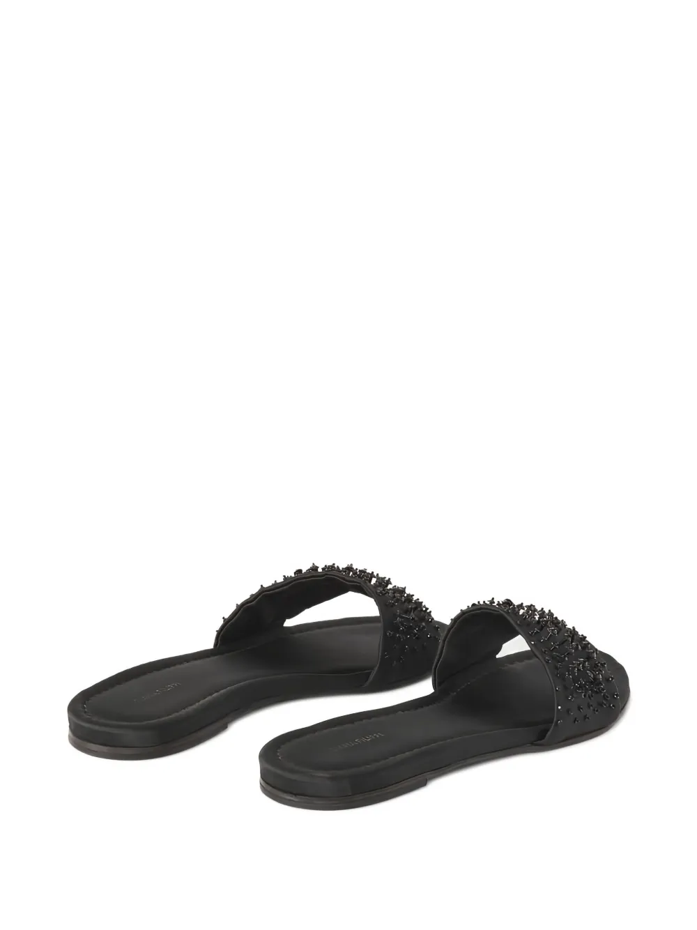 Fabiana Filippi Bead-embellishments Flat Sandals In Black