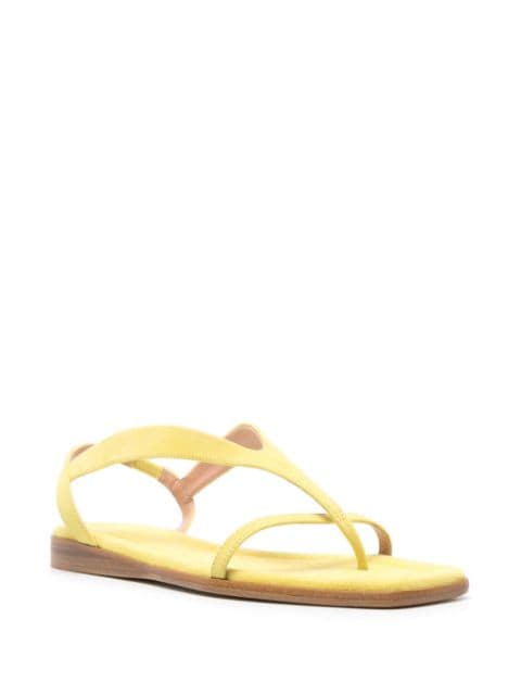 slingback suede flat sandals