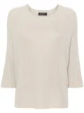 Fabiana Filippi metallic-threading batwing-sleeves jumper - Neutrals