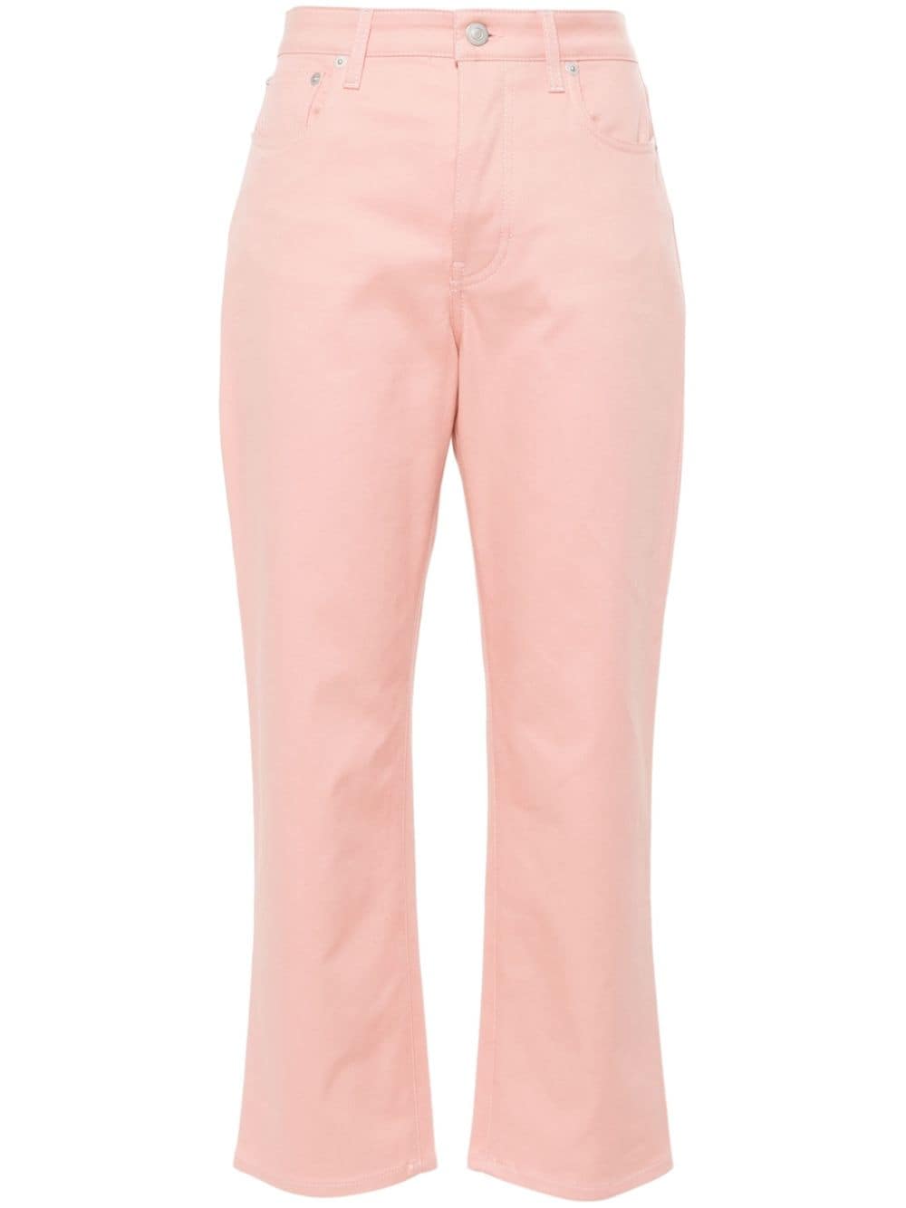 Fabiana Filippi Mid-rise Cropped Jeans In Pink