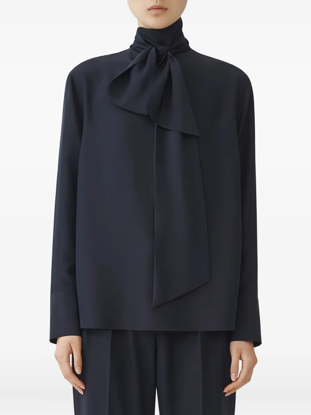 Fabiana Filippi Blouse met gestrikte hals Blauw