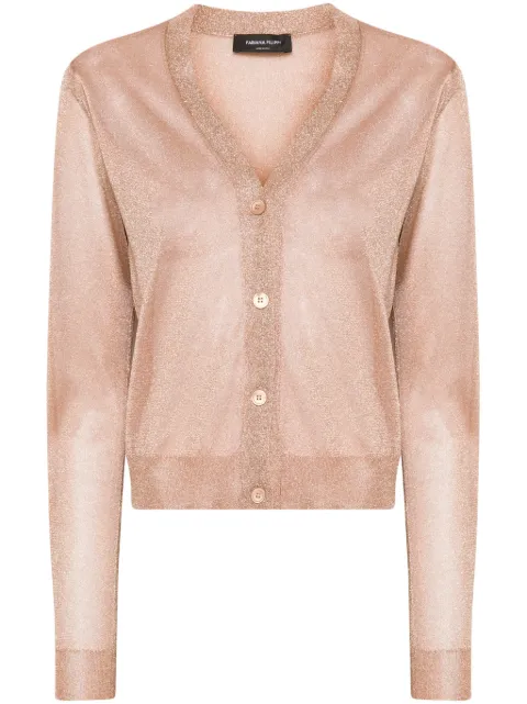 Fabiana Filippi metallic-threading semi-sheer cardigan