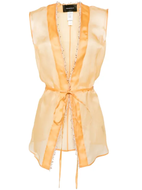 Fabiana Filippi beaded-trim silk gilet