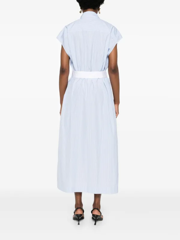 Tシャツ・カットソー FABIANA FILIPPI Long striped poplin shirt 22406672_53924599_600.jpg