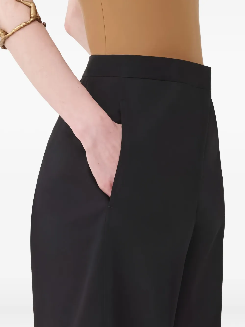 Fabiana Filippi Flat-front Trousers In Black