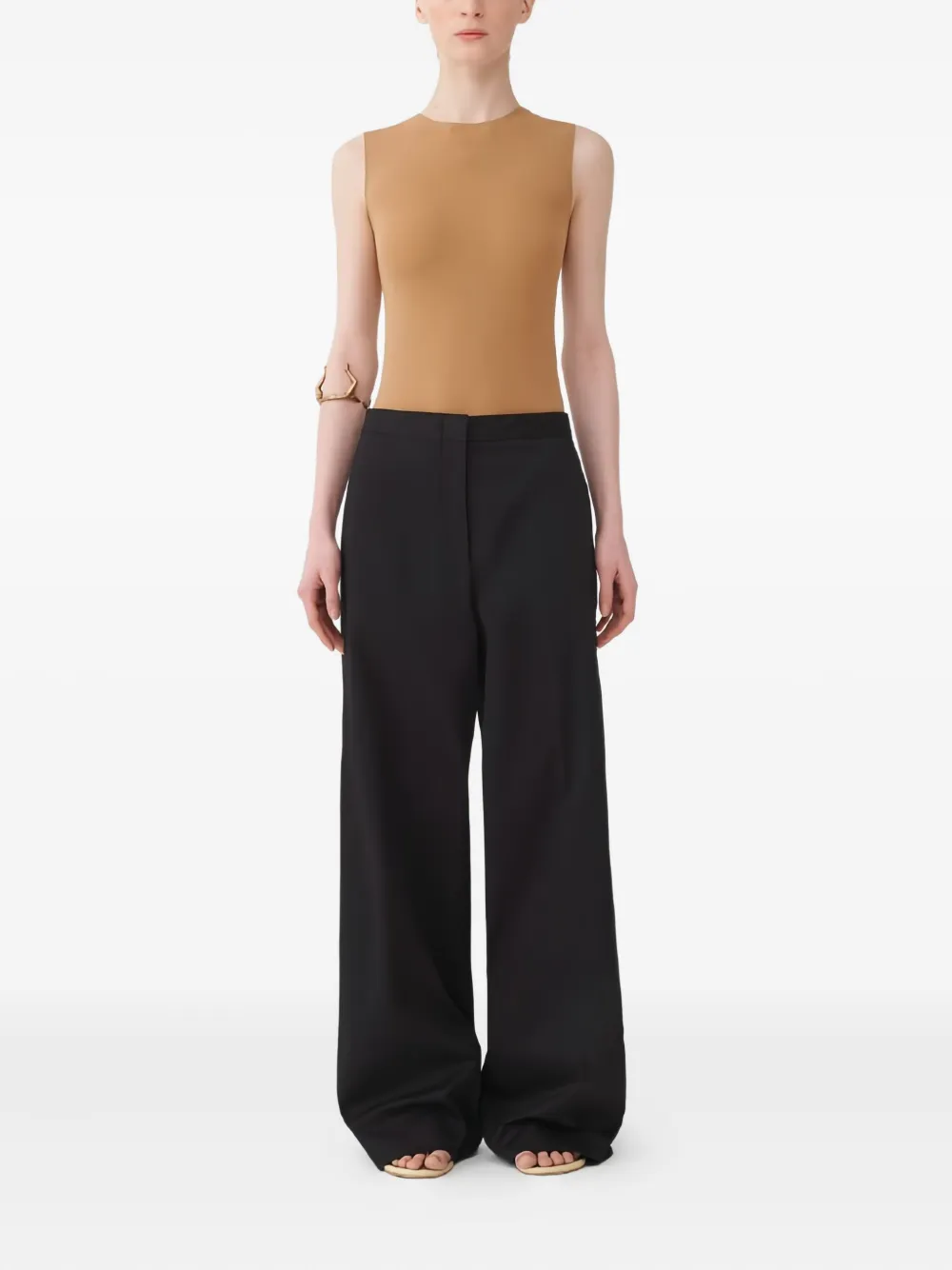 Fabiana Filippi Broek met platte voorkant - Zwart