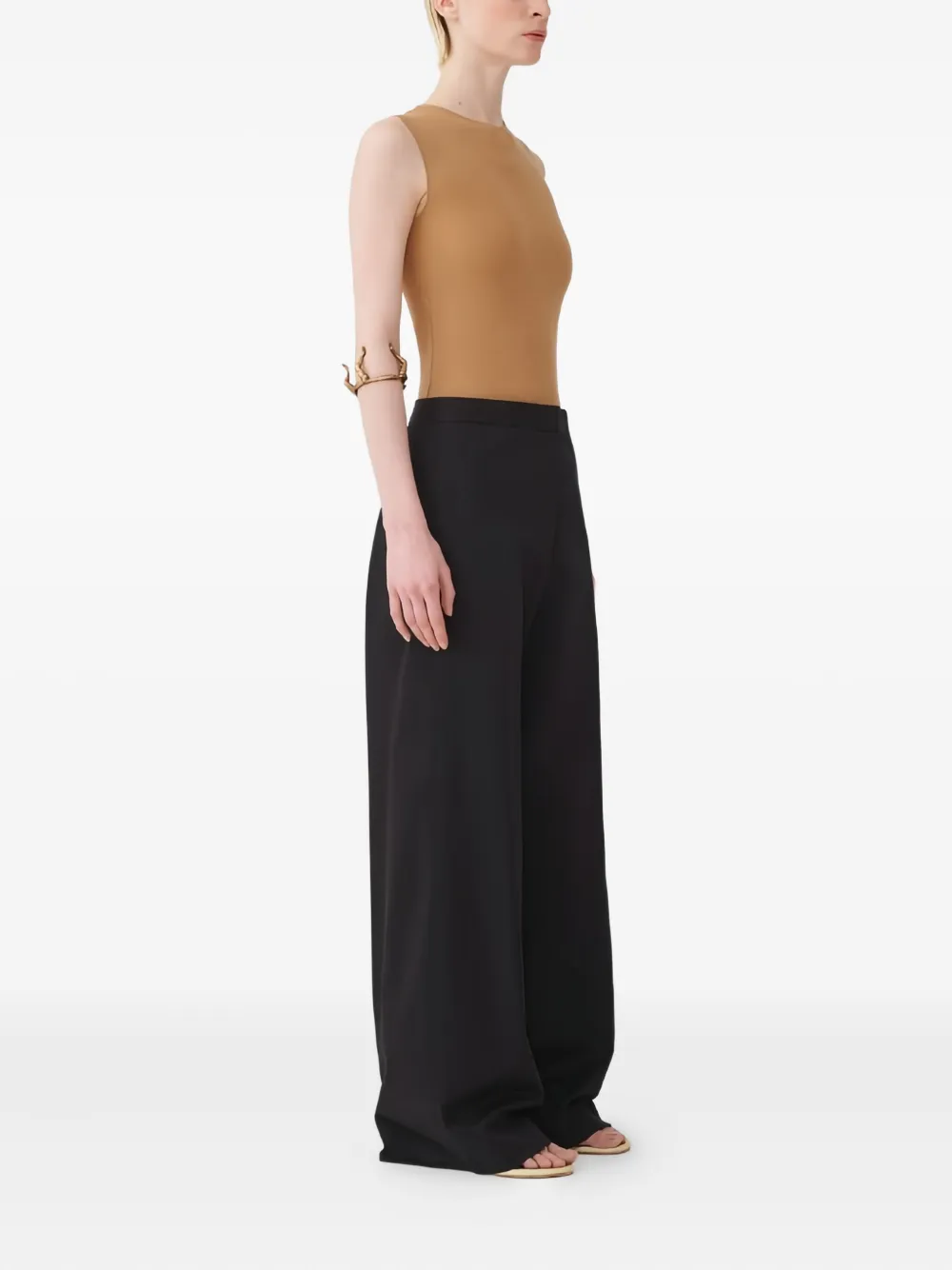 Fabiana Filippi Flat-front Trousers In Black
