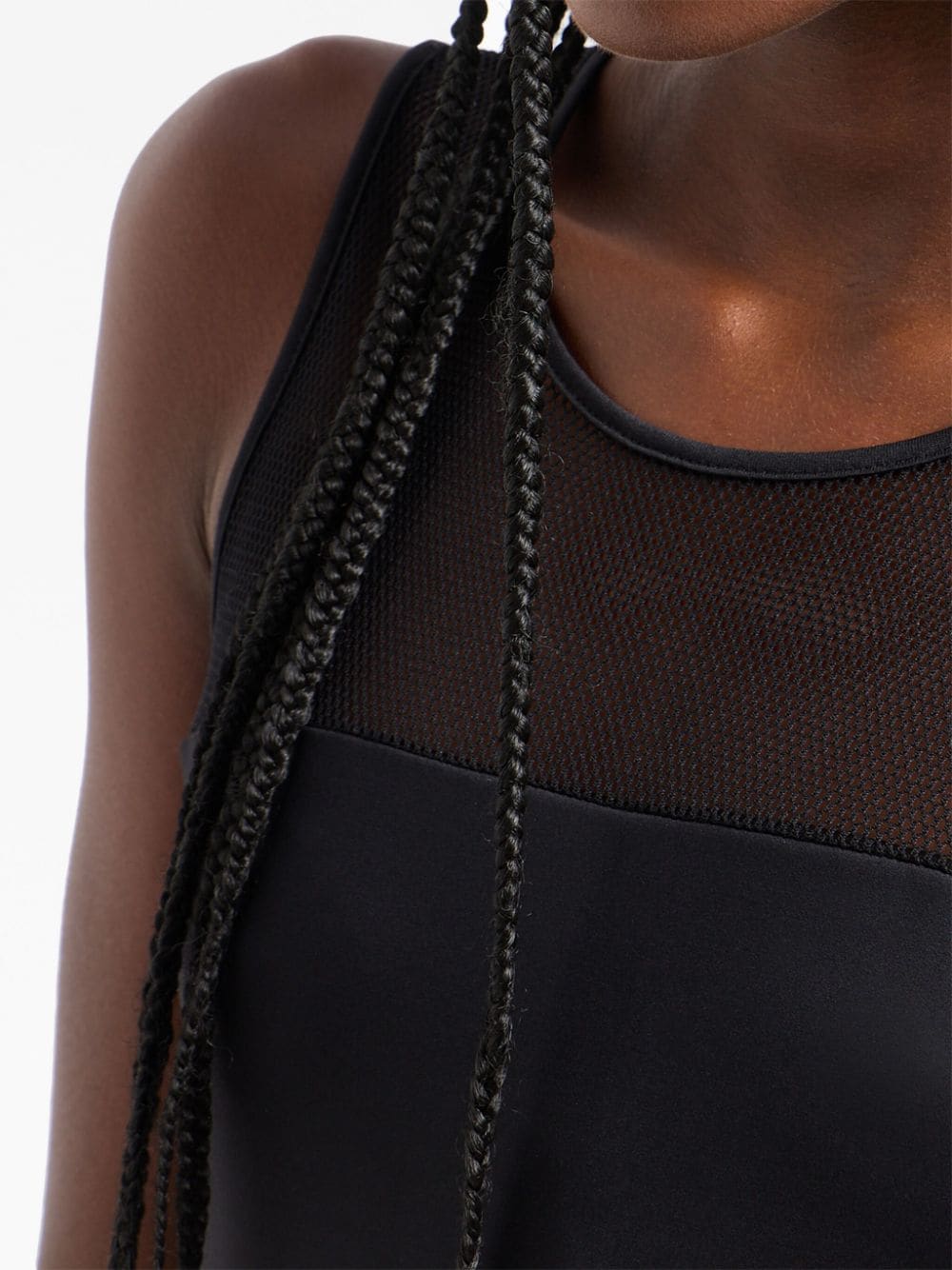 Shop Armani Exchange Panelled Jersey Minidress In Black