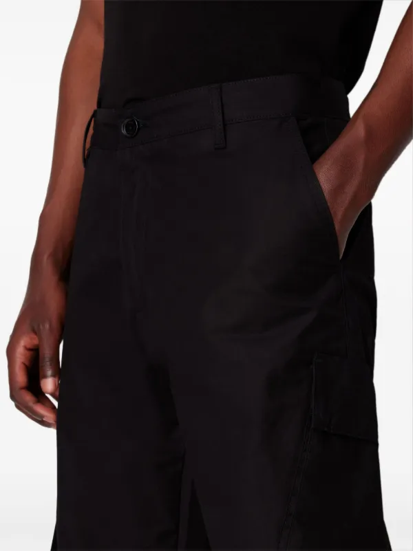 Armani Exchange mid-rise Cotton Cargo Trousers | Black