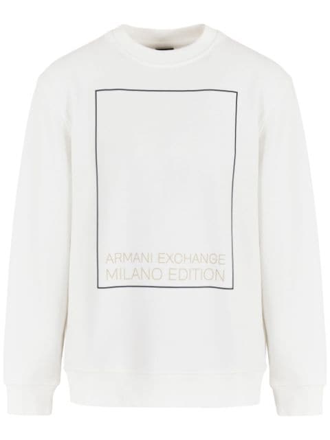 Armani Exchange logo-print cotton sweatshirt