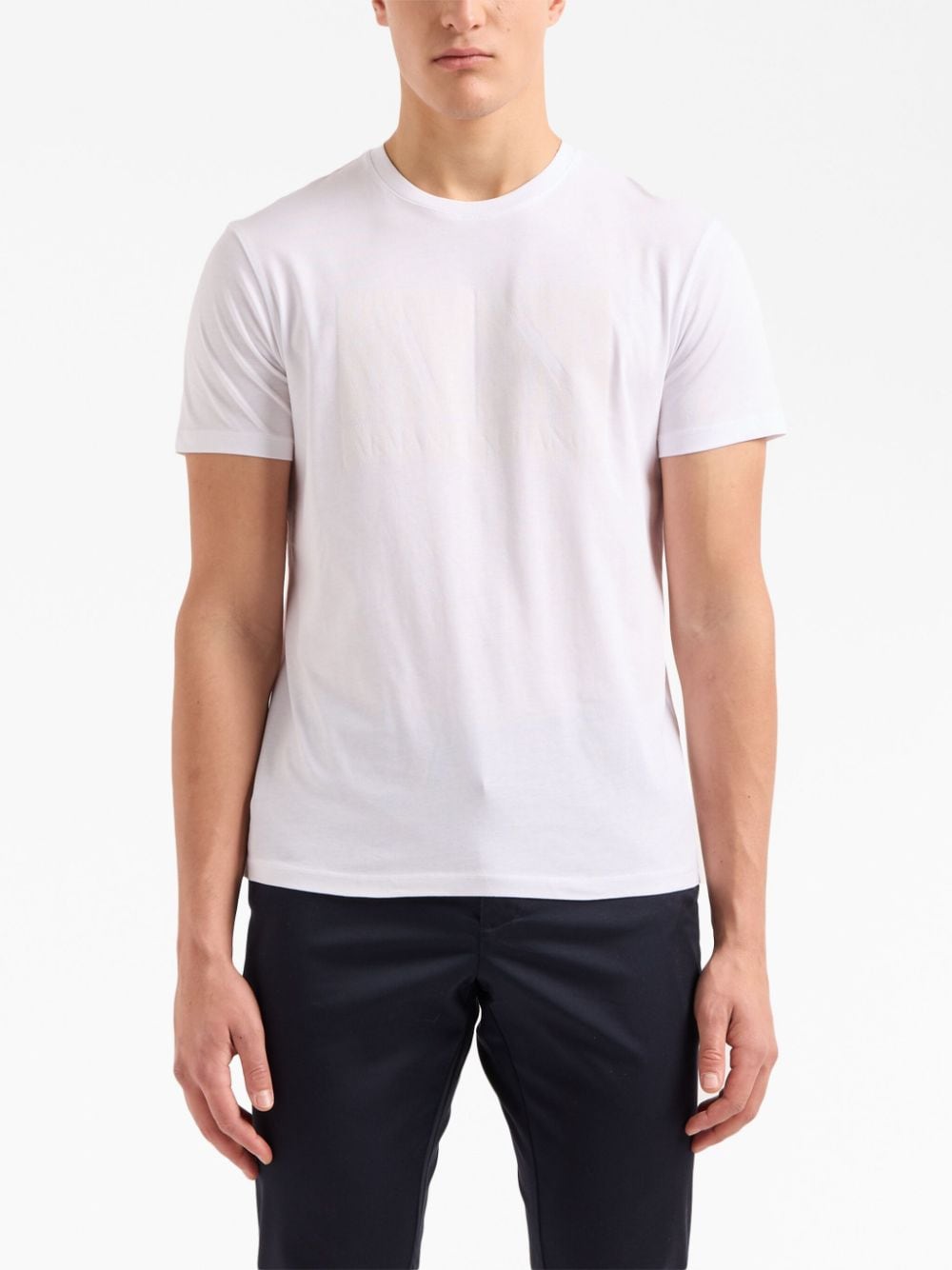 Armani Exchange Katoenen T-shirt - Wit