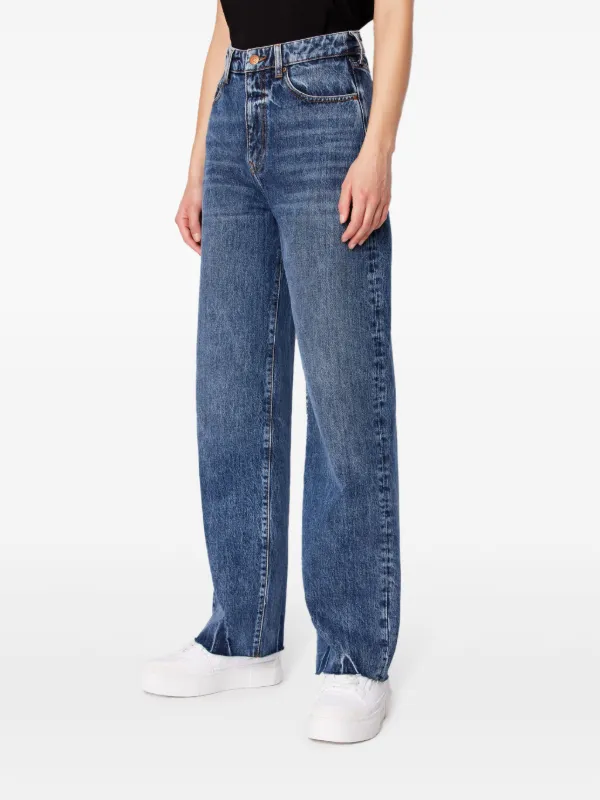 【A/X】ロゴ ストレート ジーンズ ブルー / 送料無料 Armani Exchange ストレートジーンズ | ブルー | FARFETCH JP
