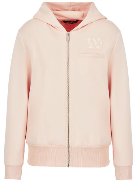 Armani Exchange logo-print zip-up hoodie Women