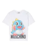 Moschino Kids cartoon-print cotton T-shirt - White