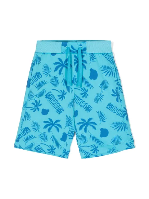 Moschino Kids logo-print cotton shorts