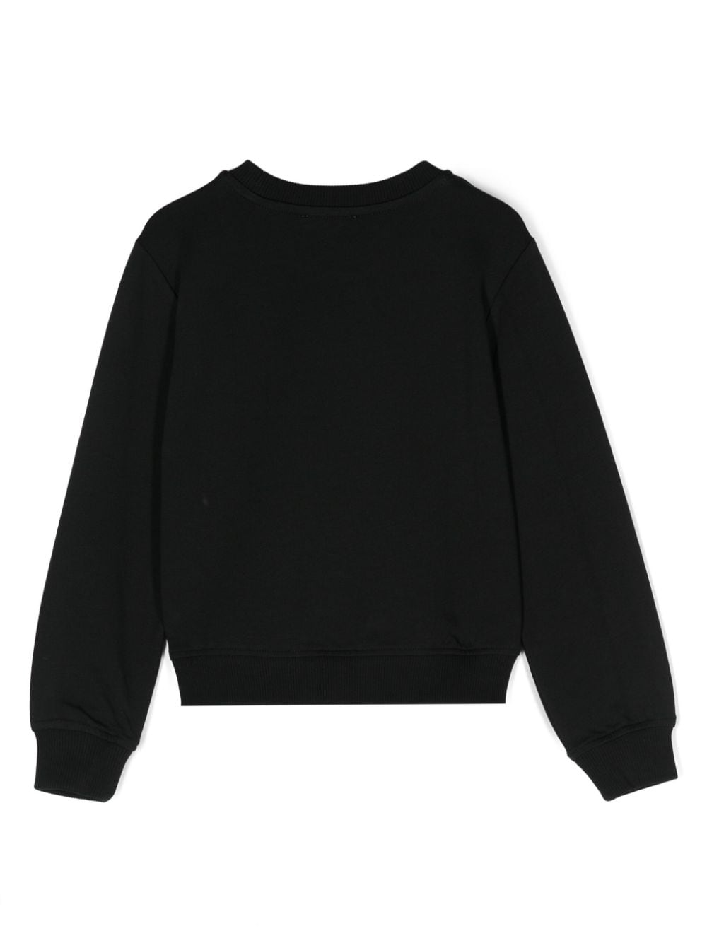 Moschino Kids Cropped sweater met logoprint Zwart