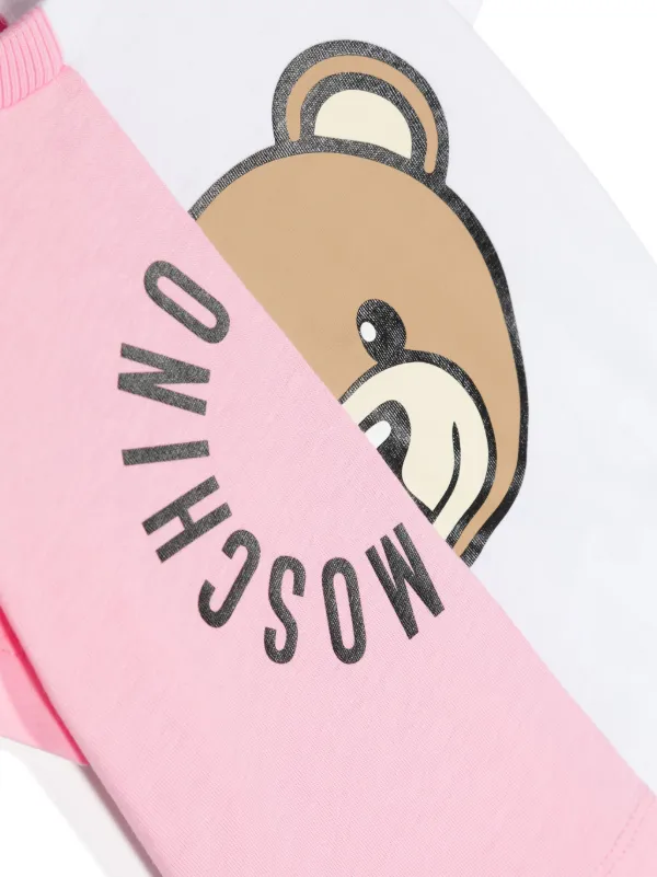Moschino Kids Teddy Bear Cotton T-shirt | Pink | FARFETCH