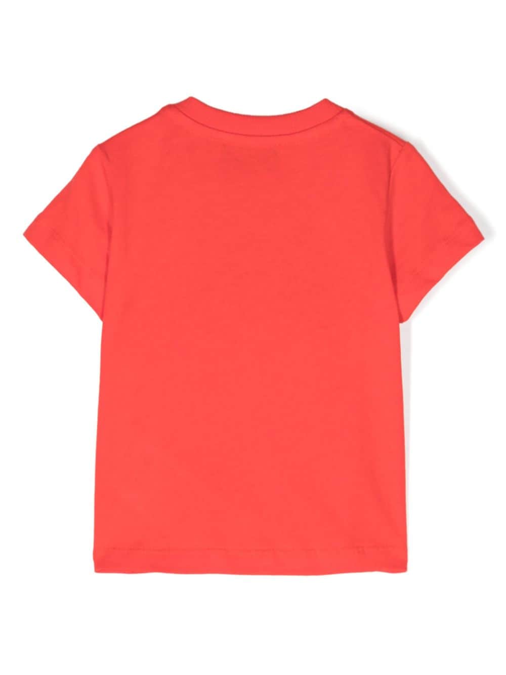 Shop Moschino Teddy Bear Logo-print T-shirt In Red