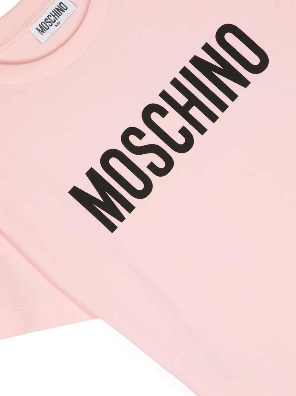 Moschino Kids T-shirt met logoprint Roze